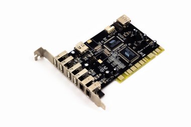 USB konektörü PCI kartında beyaz