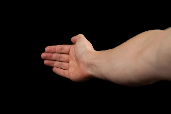 Sağ kol üzerinde siyah izole mans