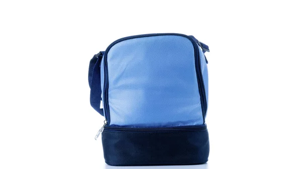 Blå Väska Camping Frys Svalare Låda För Kall Lunch Mat — Stockfoto