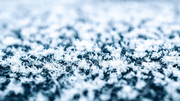 Ghiaccio Congelato Fondo Freddo Neve Inverno Blu Cristallo Congelato Modello — Foto Stock