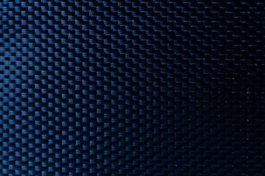 Örgü siyah dokular. Spor kumaşı ya da soyut dokuma için koyu polyester iplik malzemesi. Sırt çantaları ve spor ekipmanları için sentetik desen