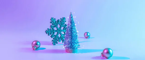 성탄절 크리스마스 소수의 추상적 Xmas 블볼은 경사도에 있어요 — 스톡 사진