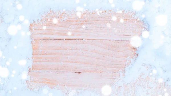 Drewno Śniegowe Zimowe Drewniane Tło Tekstury Tablica Świąteczna Starą Rustykalną — Zdjęcie stockowe