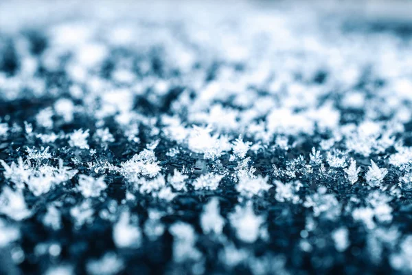 Ghiacciata Sulla Neve Gelo Bianco Consistenza Ghiaccio Fondo Freddo Neve — Foto Stock