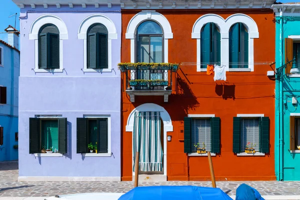 Burano Italy Venice Island Color Street Dům Malířství Cestování Evropa — Stock fotografie