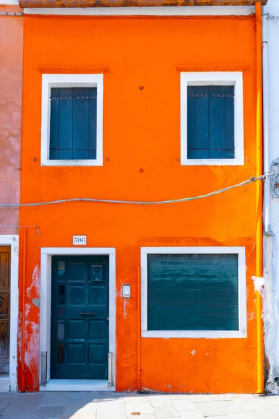 Burano Italia Venice Island Color Street Pintar Casa Construcción Viajes —  Fotos de Stock