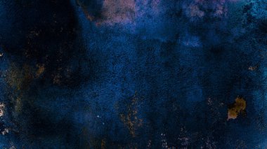 Arka plan neon duvarı. Soyut tuğla dokusu. Koyu mavi gece lambası arka planı. Gelecekçi bodrum odası, boş eski duvar.