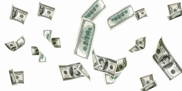 Money Background Hundred Dollars America Usd Cash Money Falling — Stock Photo, Image