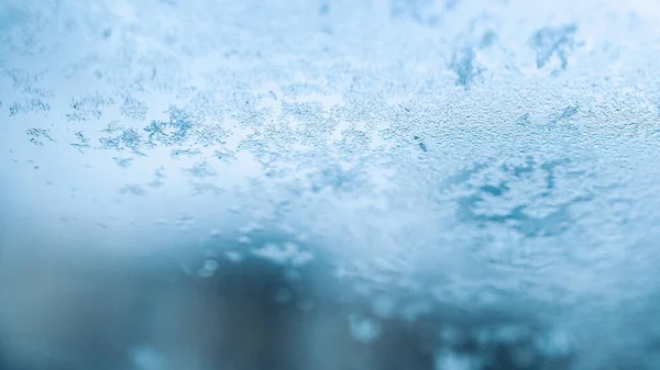 Sfondo Ghiaccio Astratto Modello Cristallo Blu Congelato Gelo Bianco Consistenza — Foto Stock