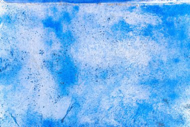 Duvar dokusu mavisi. Klasik grunge alçı ya da beton sıva yüzeyi. Çimento desenli arka planda eski bir taş. Soyut Web Afişi. Boşluğu Kopyala