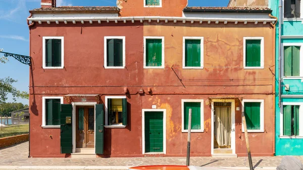 Burano Italy Venice Island Color Street Paint Building House Travel — Stock Photo, Image