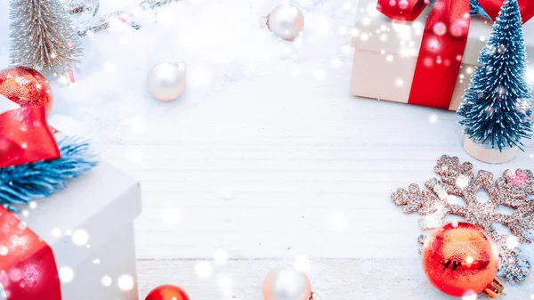 Kerst Kader Winter Houten Decoratie Achtergrond Kerstbord Met Oude Rustieke — Stockfoto