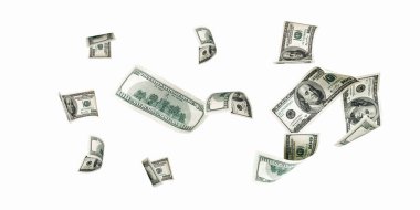Para geçmişi. Amerika 'nın yüz doları. Nakit para düşüyor.