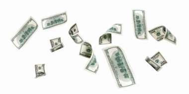 Para geçmişi. Amerika 'nın yüz doları. Nakit para düşüyor.