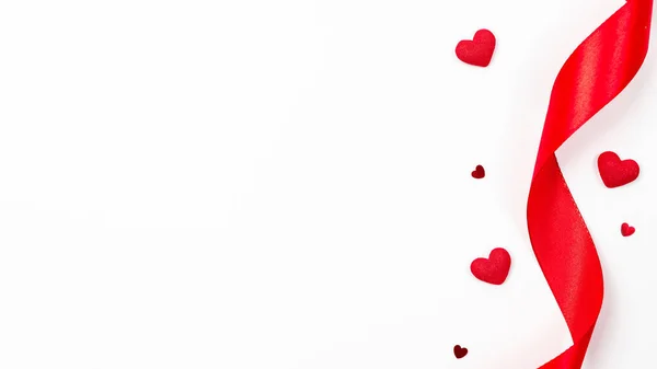 День Святого Валентина Серце Червоне Серце Романтичний Подарунок Любов Білий — стокове фото