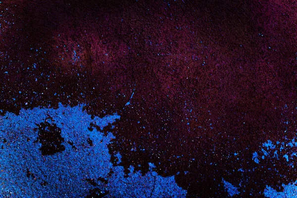 Brick wall night. Dark blue light background. Abstract bar neon texture. Celebratory night view, neon light, rays background