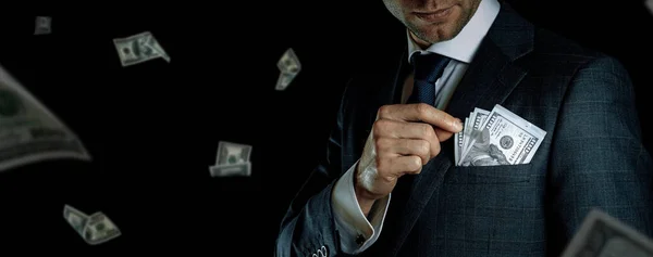 Bir Dolarlık Banknot Adamı Washington Amerikan Nakitini Tutuyor Kullanıcı Parası — Stok fotoğraf
