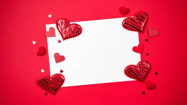 Valentines Day Heart Red Heart Romantic Gift Love Red Copy — Fotografia de Stock