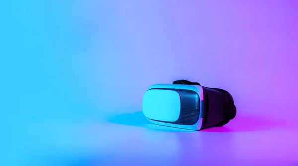 Realidad Virtual Metaversa Gafas Digitales Sobre Fondo Futurista Neón Tech — Foto de Stock