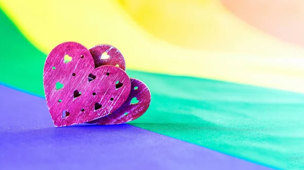 Corazones Fondo Homosexual Concepto Lésbico Dos Corazones Lgbtq Gay Transgénero — Foto de Stock