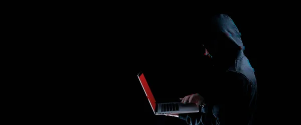 Διαδικτυακή Επίθεση Χάκερ Internet Web Hack Τεχνολογία Θολή Ψηφιακό Laptop — Φωτογραφία Αρχείου