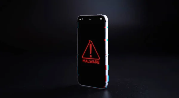 Хакер Безопасности Кибератаки Смартфон Цифровой Мобильный Телефон Изолирован Черный Технология — стоковое фото