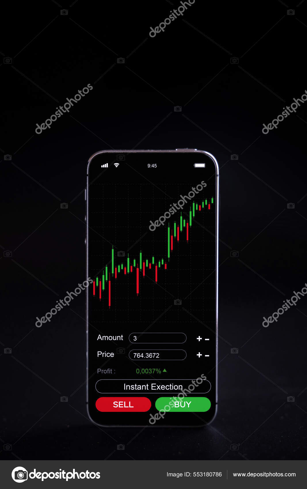 Bitcoin Trading Exchange Bitcoin Mobile Phone App Gold Crypto Currency —  Stock Photo © Mvelishchuk #553180786