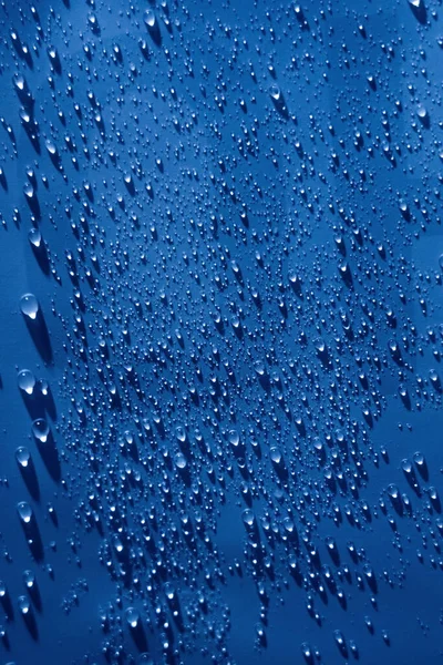Вода Падает Синий Фон Капля Брызгает Текстурой Дождя Удалить Брызги — стоковое фото