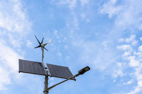 Fontes Energia Alternativas Tecnologia Fotovoltaica Renovável Com Painel Energia Solar — Fotografia de Stock