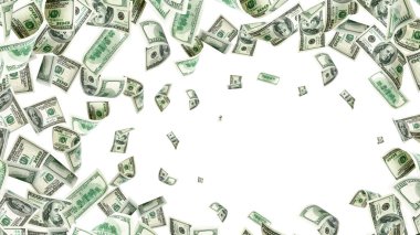 Para geçmişi. Amerika 'nın yüz doları. Nakit para düşüyor.