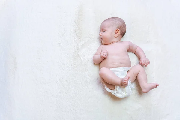 Diaper Changing Kid Newborn Banner Happy Cute Infant Baby Nappy — Stock Photo, Image