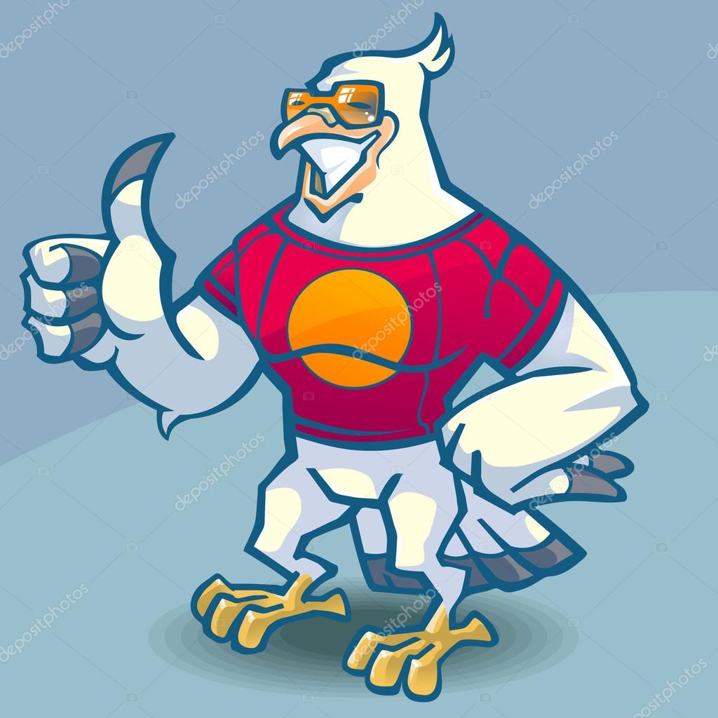 Vector mascot pigeon