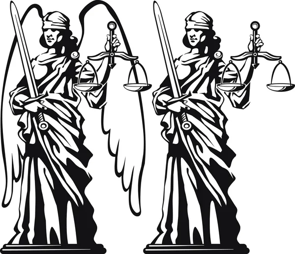 Themis. Justitie — Stockvector