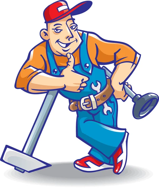 Vectorillustratie van plumber02 — Stockvector