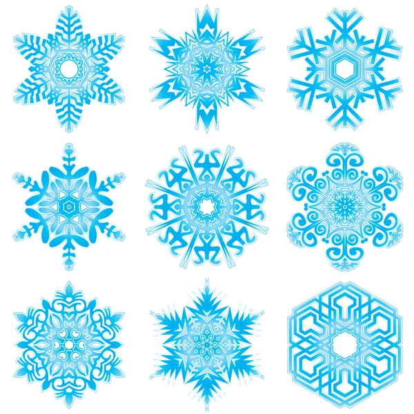 Sneeuwvlokken set Vectorbeelden
