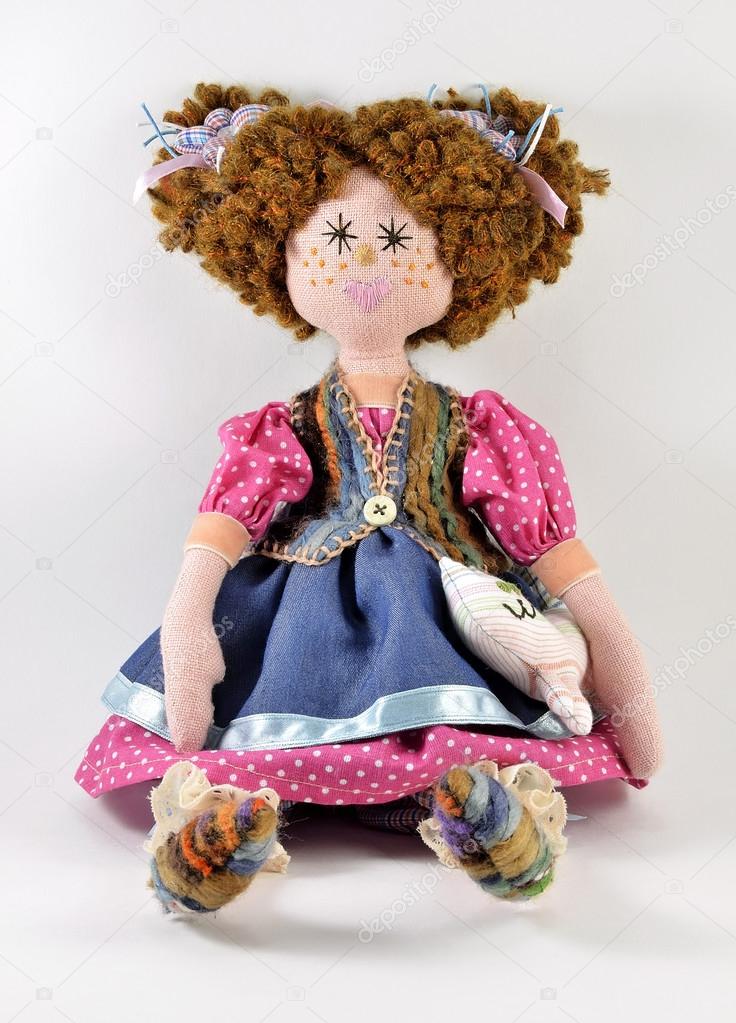 Rag doll with red hair