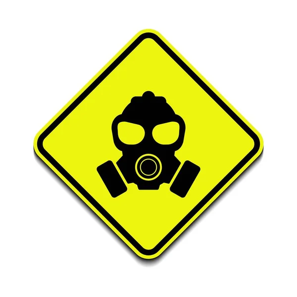 Κίνδυνος Αερίων Αναπνευστήρας Ware Προειδοποίηση Κινδύνου Σκόνης Μάσκα Διαμάντι Σχήμα Royalty Free Εικονογραφήσεις Αρχείου