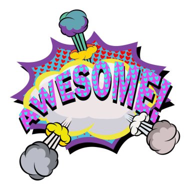 Popart Vintage tarzında harika bir çizgi roman patlaması. Çizgi film tarzı vektör. Komik vektör patlaması. Çizgi film aksesuarları ve tasarım için Vay canına etkisi