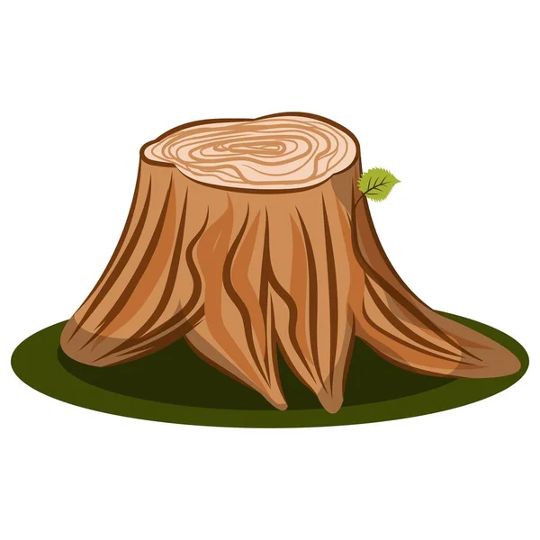 Vector Δέντρο Κούτσουρο Ρεαλιστική Στηρίγματα Για Κινούμενα Σχέδια Διανυσματική Εικόνα — Διανυσματικό Αρχείο