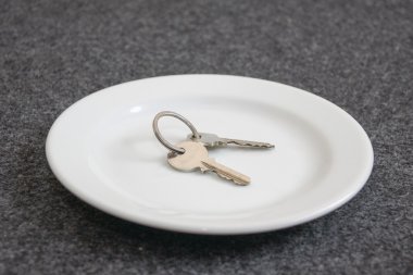 bir plaka üzerinde tuşları