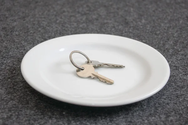 bir plaka üzerinde tuşları