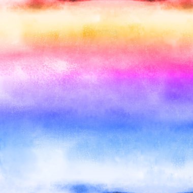 Colorful pastel painted water color rainbow background and texture clipart