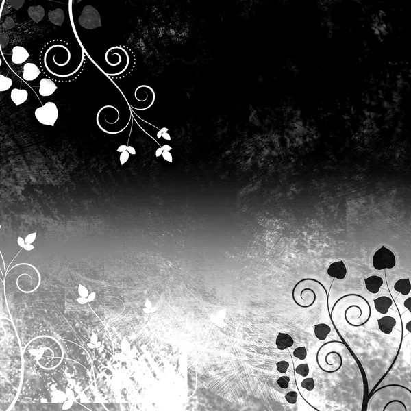 Black and White Unique Curly Grunge Background Texture — Stock fotografie