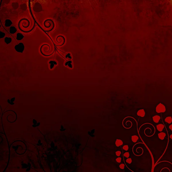Deep Red Unique Curly Vines Background Texture — Stock Photo, Image