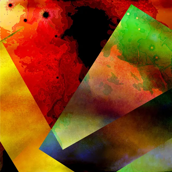 Gewatteerde kleur papier stukken - gebroken glas - kleurrijke abstract ontwerp — Stockfoto
