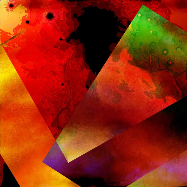 Rotes Wunder Glasscherben - farbenfrohe abstrakte Gestaltung — Stockfoto