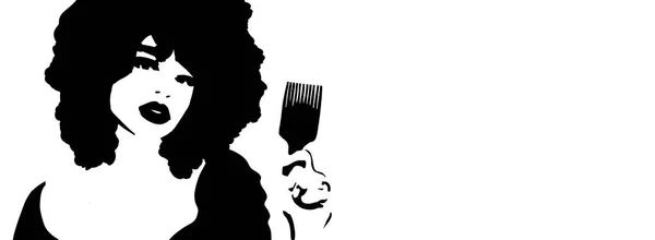 Афро Модель Волосся Красива Кольорова Жінка — стокове фото