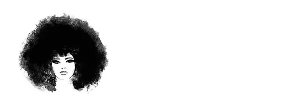 Afro Μαλλιά Μοντέλο Ομορφιά Έγχρωμη Γυναίκα — Φωτογραφία Αρχείου
