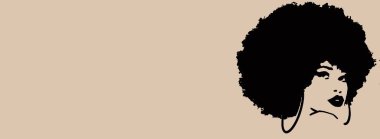 Nijeryalı ya da Brezilyalı kıvırcık kadın.