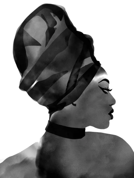 Fashion Illustration African Woman — Stock Fotó